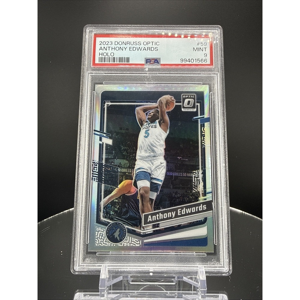 2023 Donruss Optic #59 Anthony‎ Edwards Hollo PSA 9 Minnesota Timberwolves